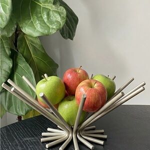 Sputnik style MCM Silver Sculpture Bowl